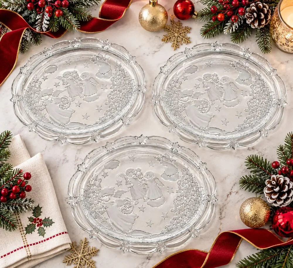Mikasa Holiday Lights Angel Christmas Dishes Set of 3